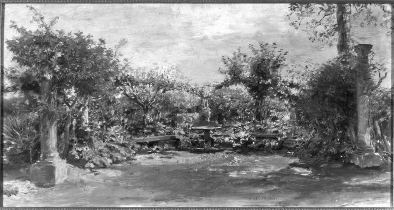 Panca da giardino proveniente da Villa Wolkonsky a Roma - Bavarian State Painting Collections, Monaco
